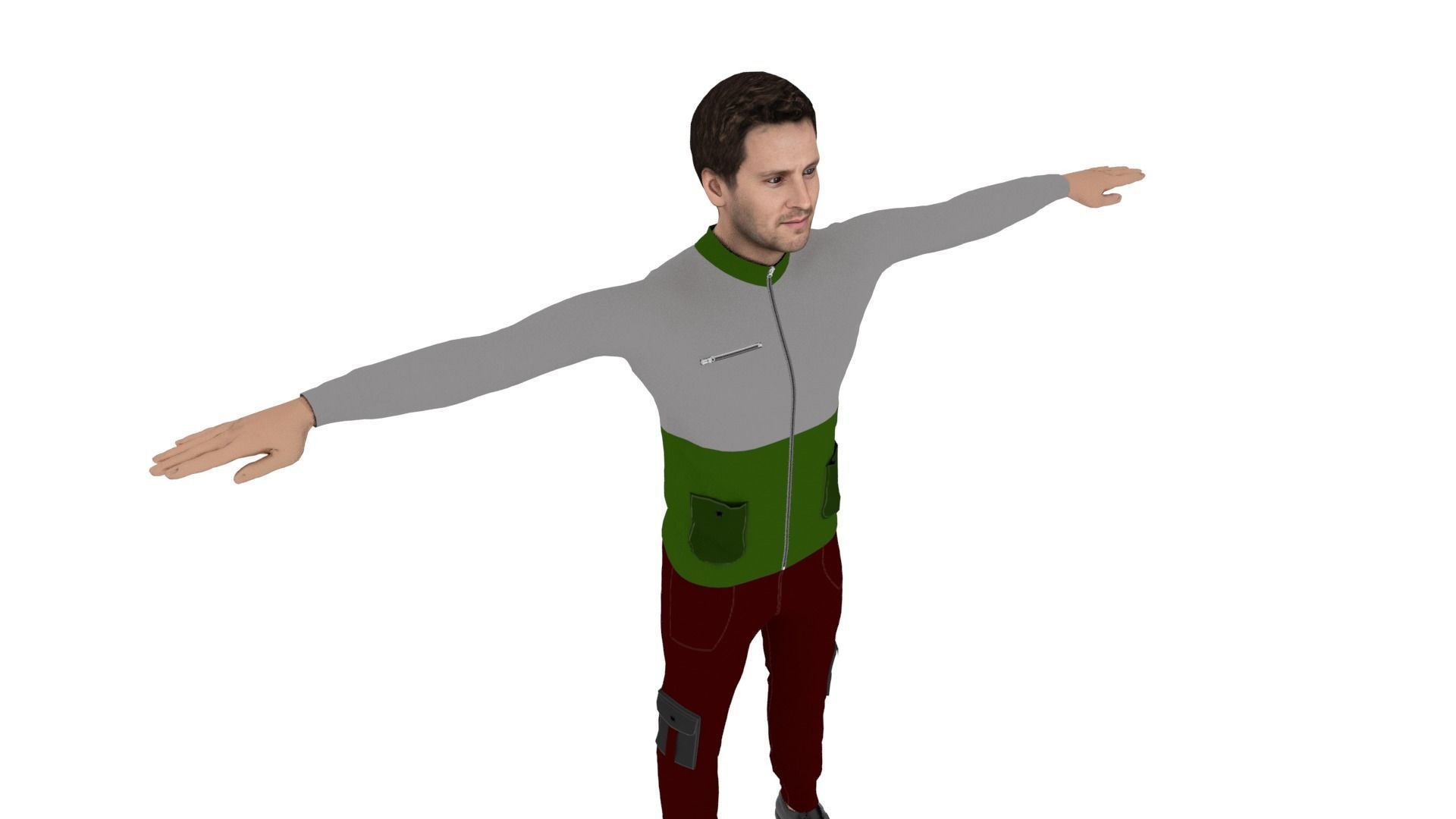 Character Male Low-poly 3D model_5