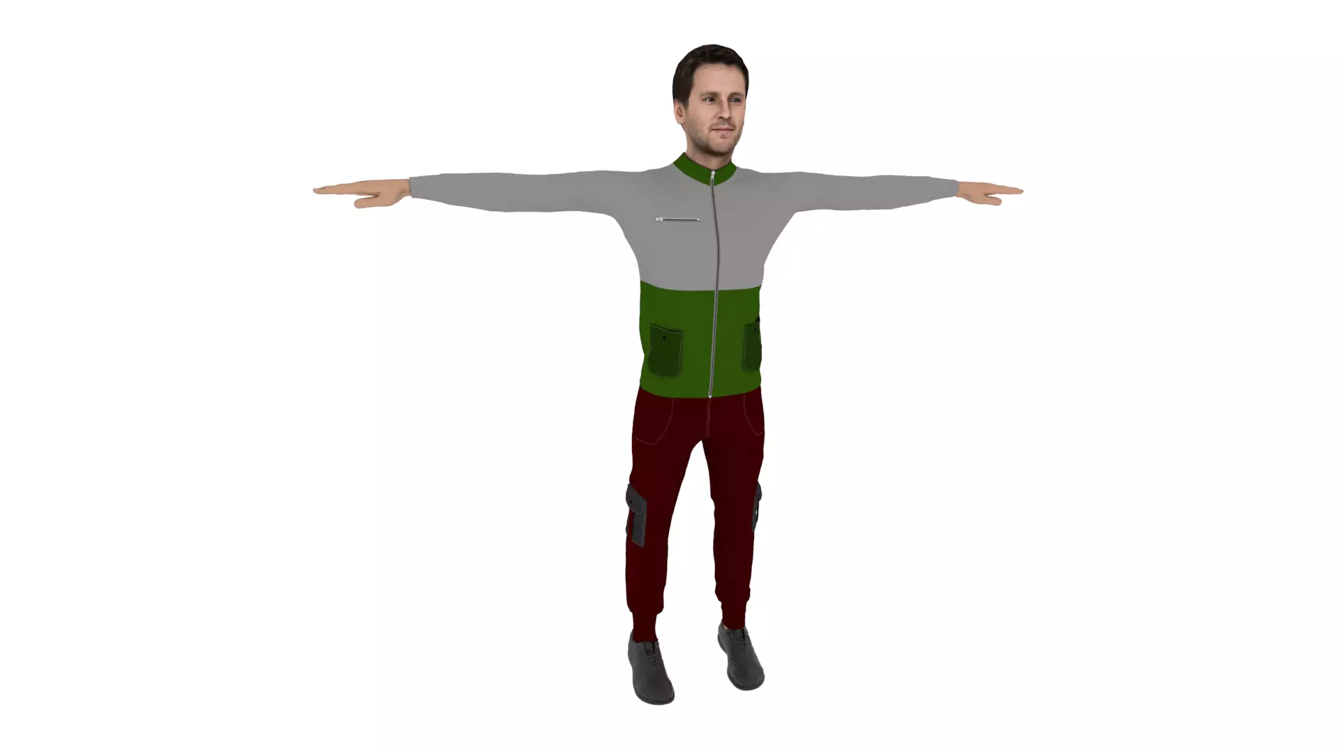 Character Male Low-poly 3D model_0