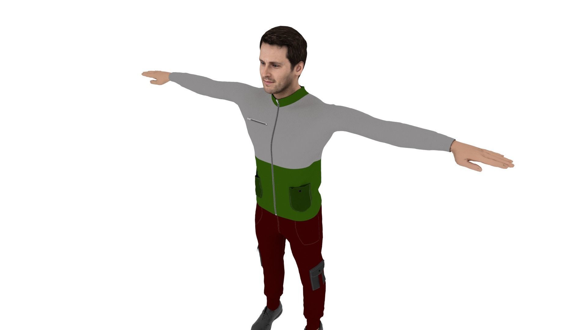 Character Male Low-poly 3D model_4