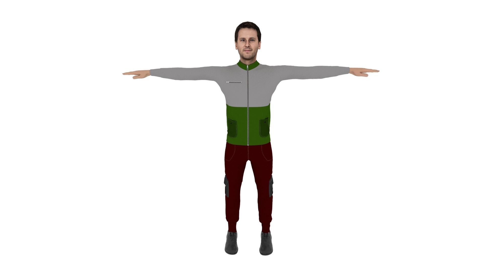Character Male Low-poly 3D model_1