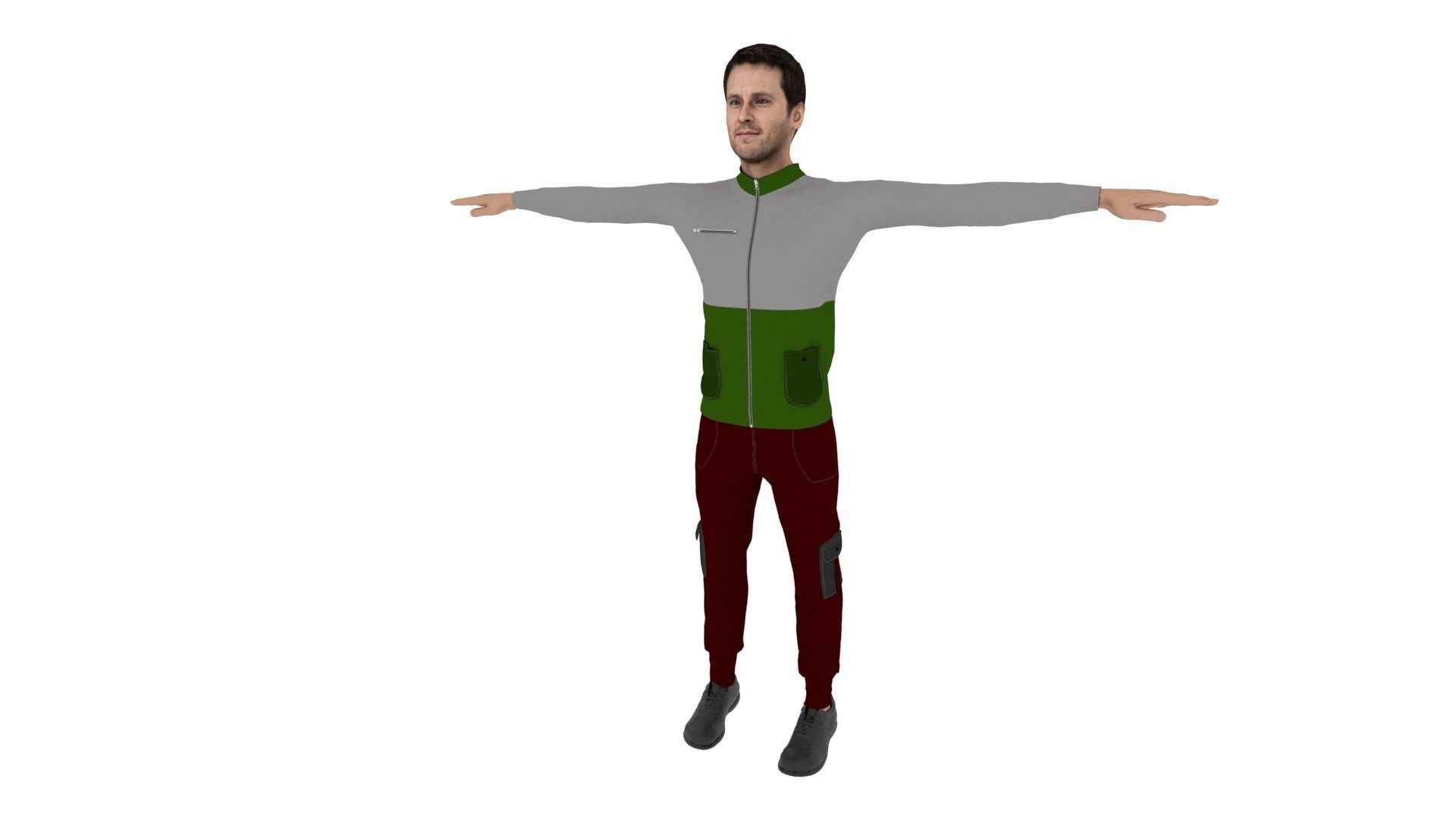 Character Male Low-poly 3D model_2