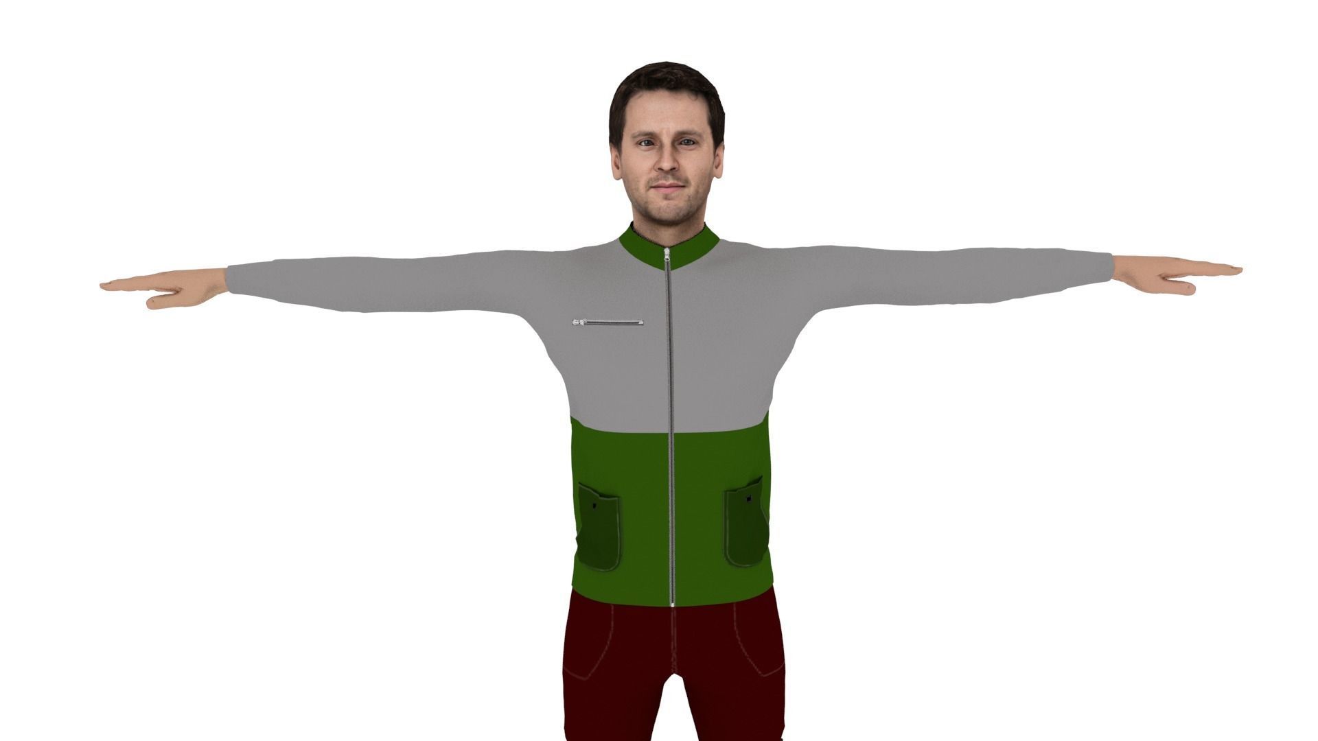 Character Male Low-poly 3D model_3