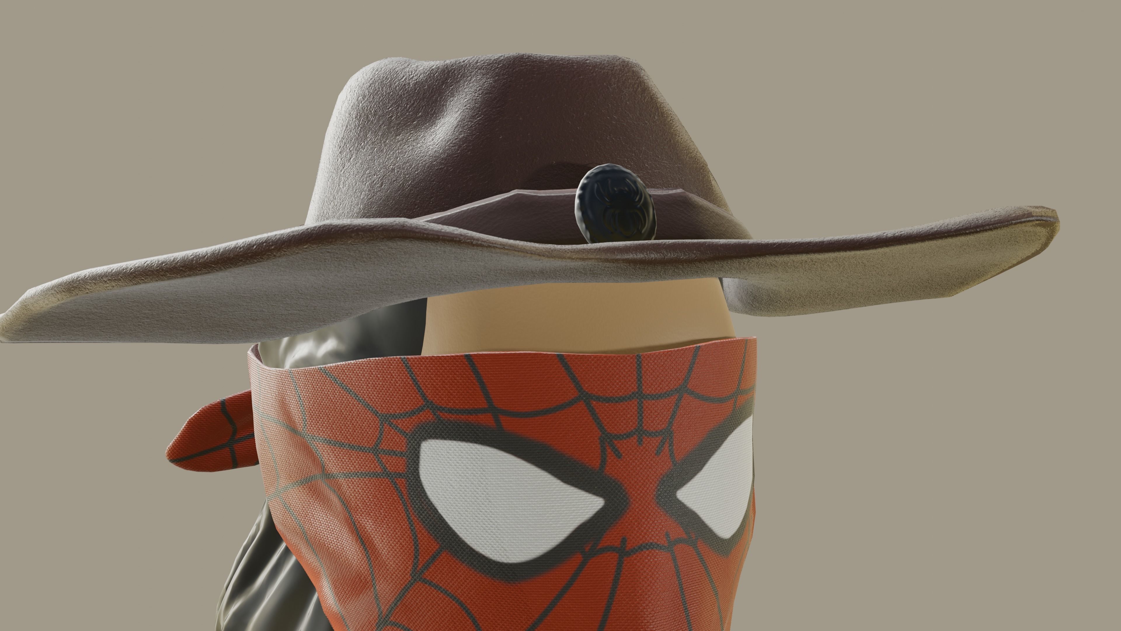 Web Slinger Across the Spider-verse Cowboy Spider-Man 3D Model 3D model_3