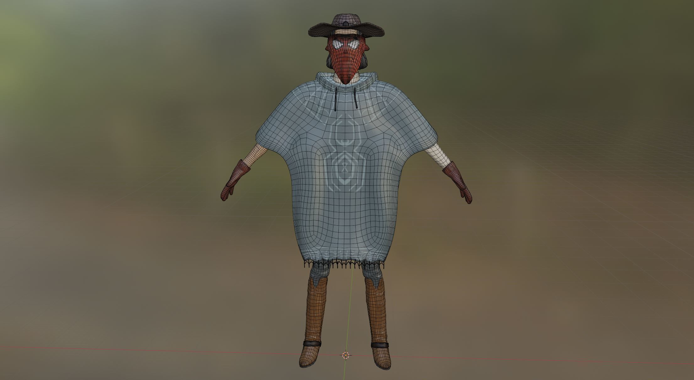 Web Slinger Across the Spider-verse Cowboy Spider-Man 3D Model 3D model_8