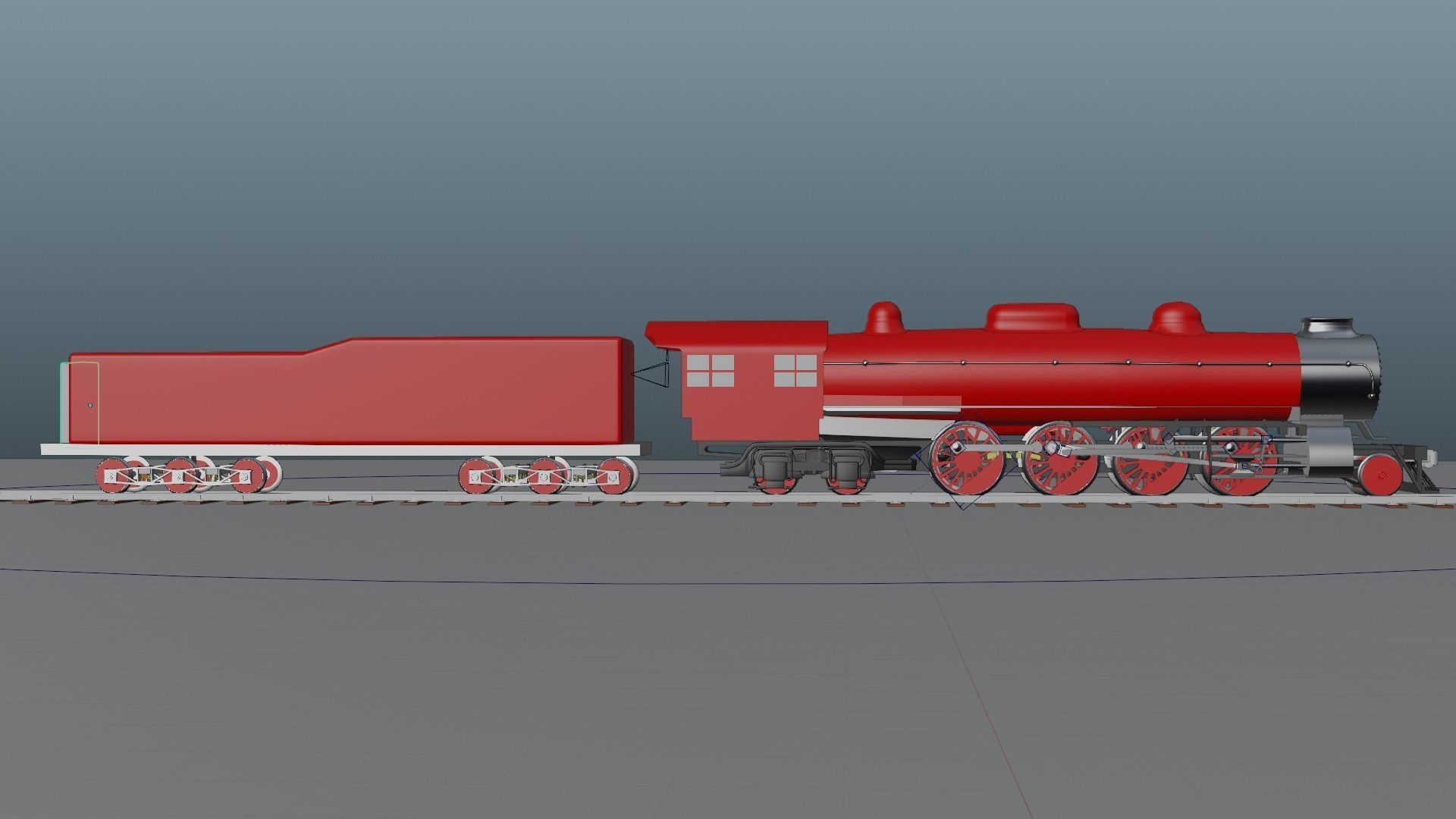 fictional UP 2-8-4 3D model_7