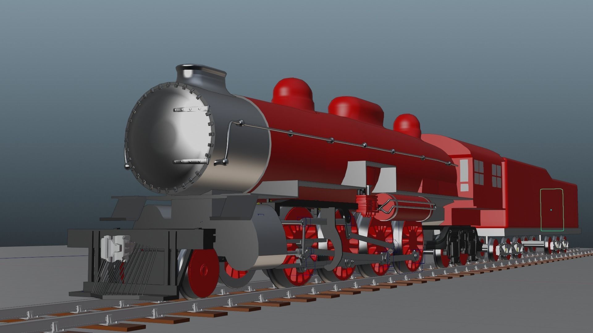 fictional UP 2-8-4 3D model_5