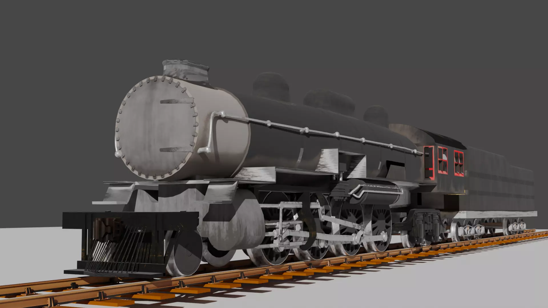 fictional UP 2-8-4 3D model_0