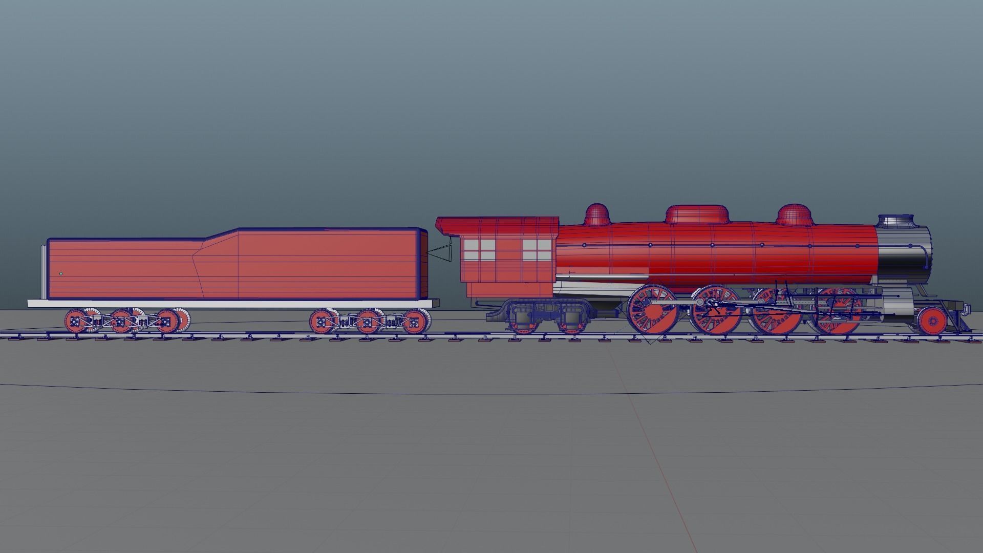 fictional UP 2-8-4 3D model_12