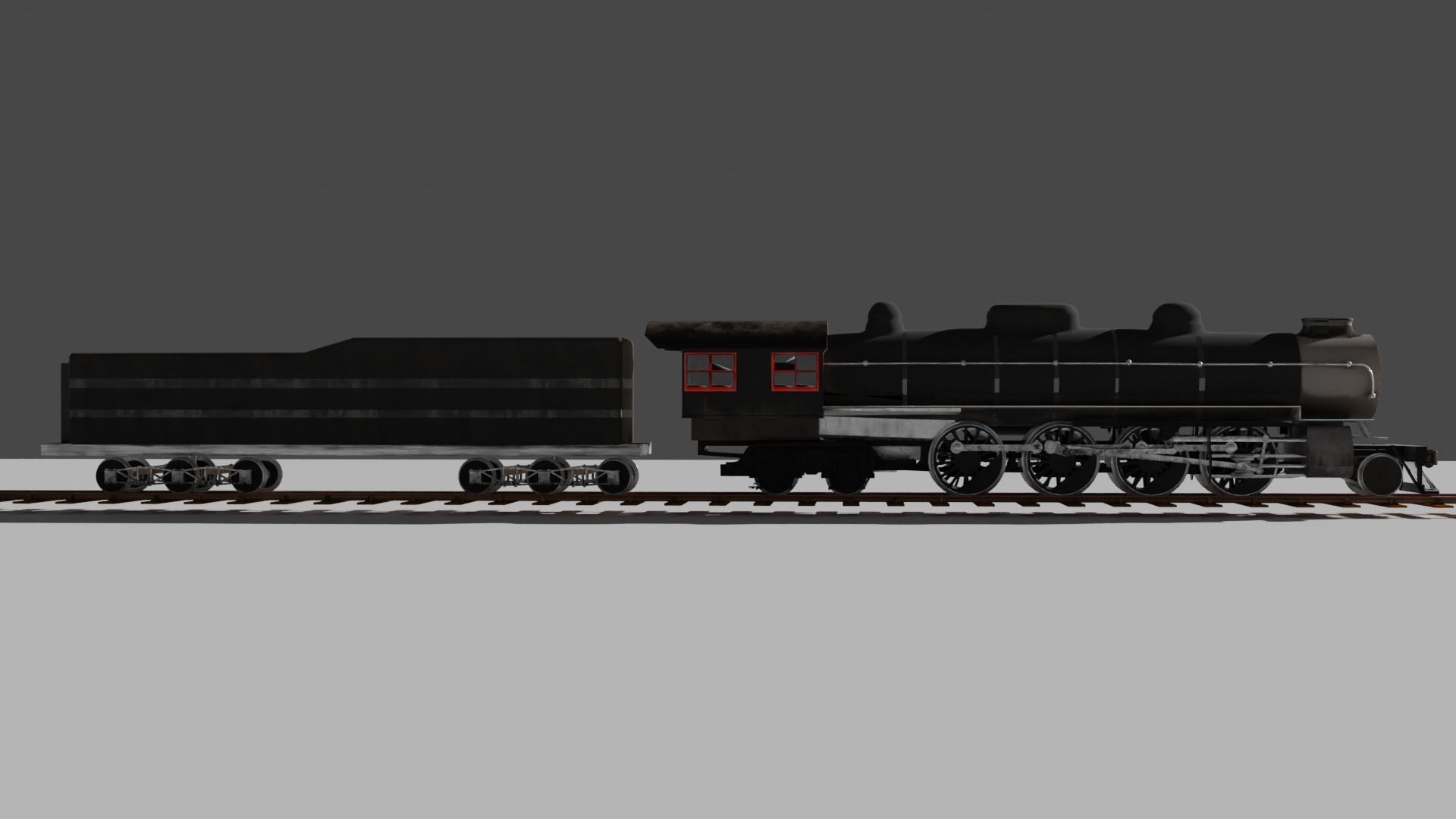 fictional UP 2-8-4 3D model_2