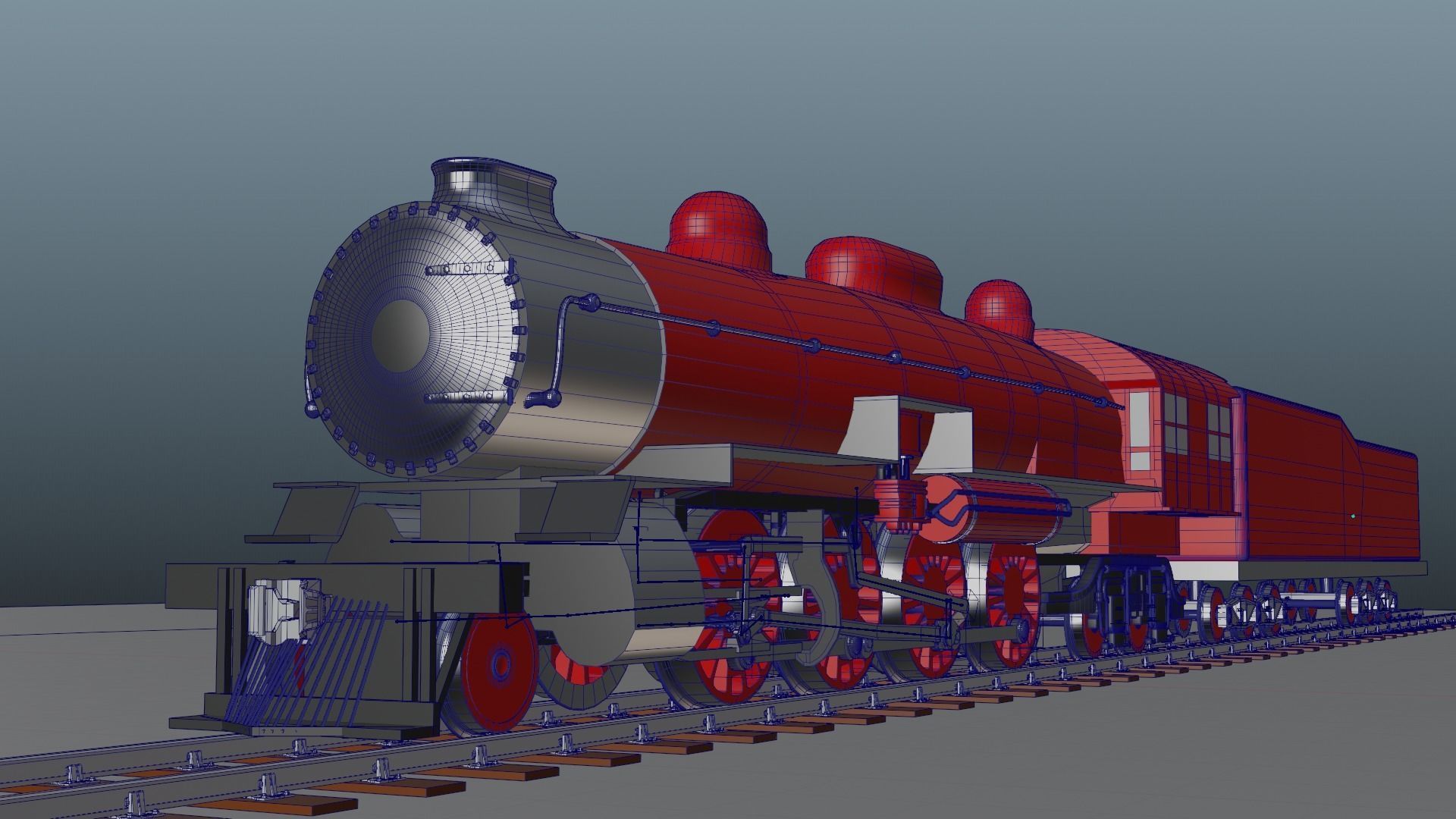 fictional UP 2-8-4 3D model_10