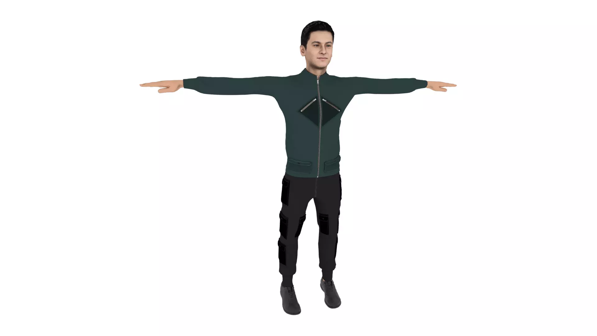 Character Male Low-poly 3D model_0