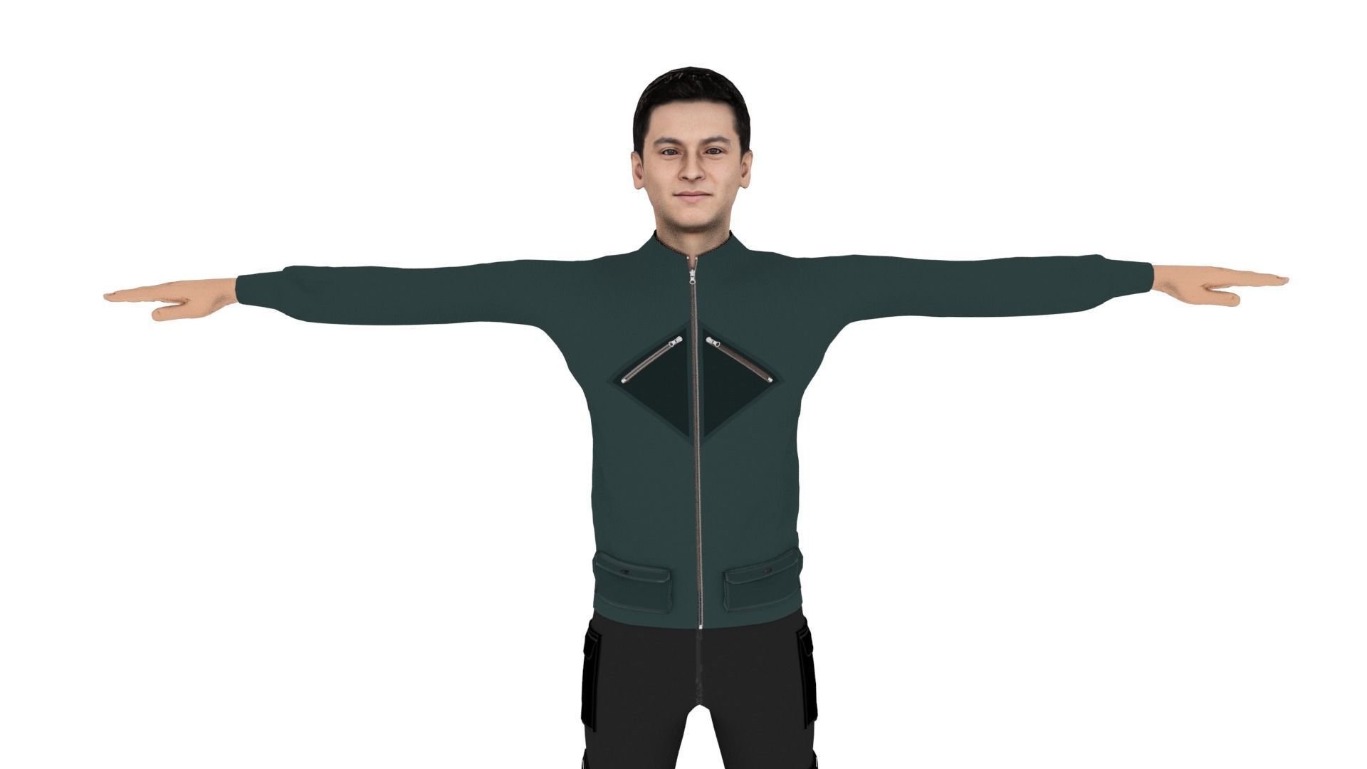 Character Male Low-poly 3D model_3