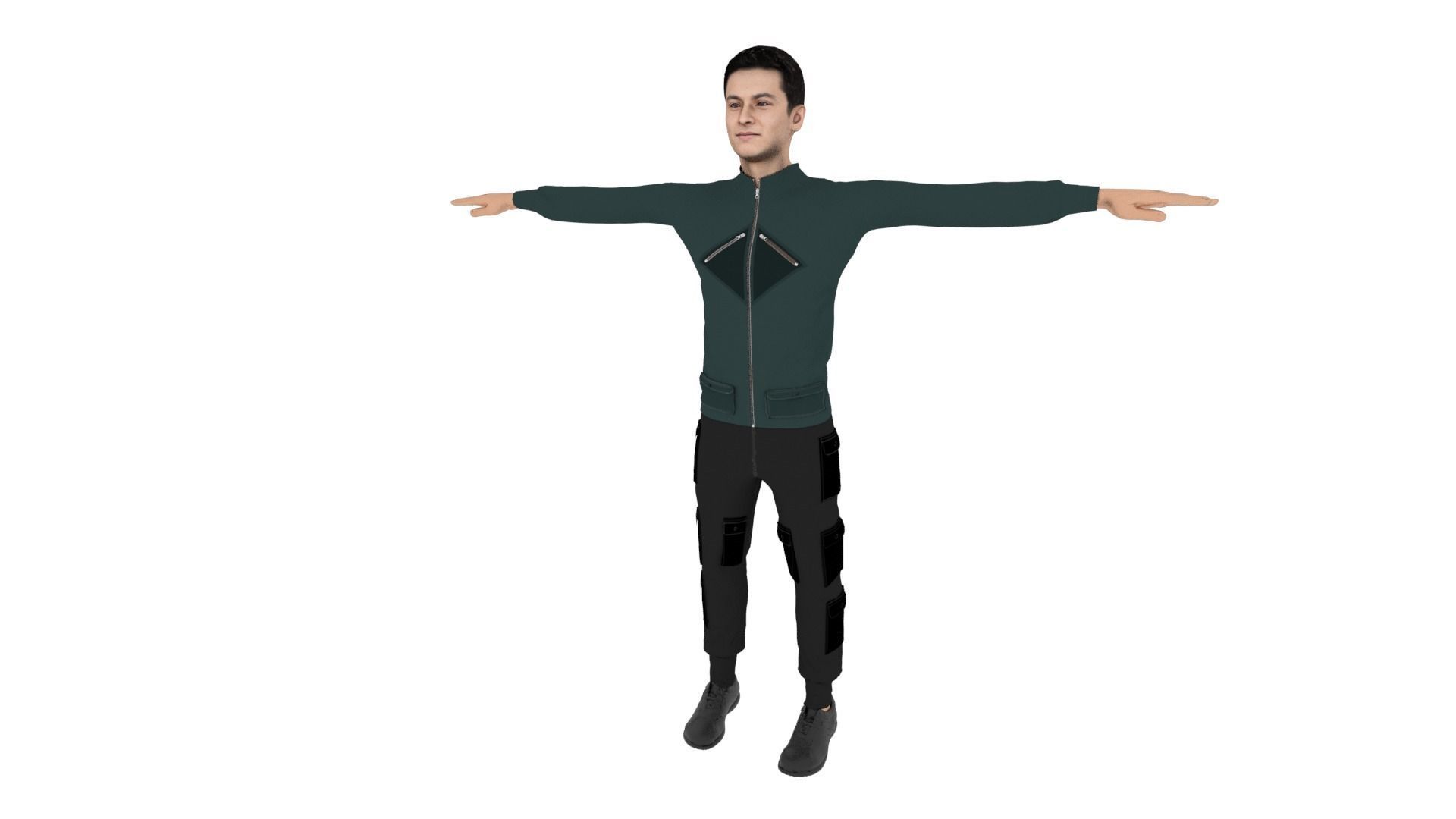Character Male Low-poly 3D model_2