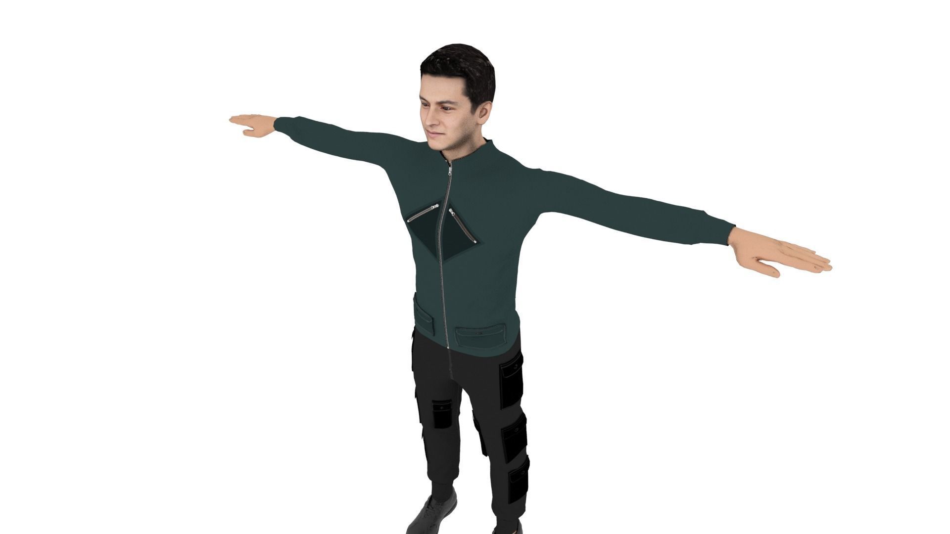 Character Male Low-poly 3D model_4