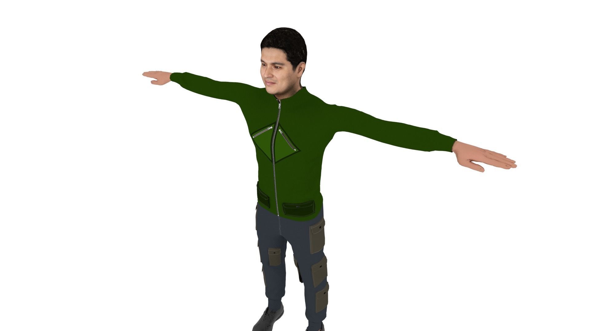 Character Male Low-poly 3D model_4