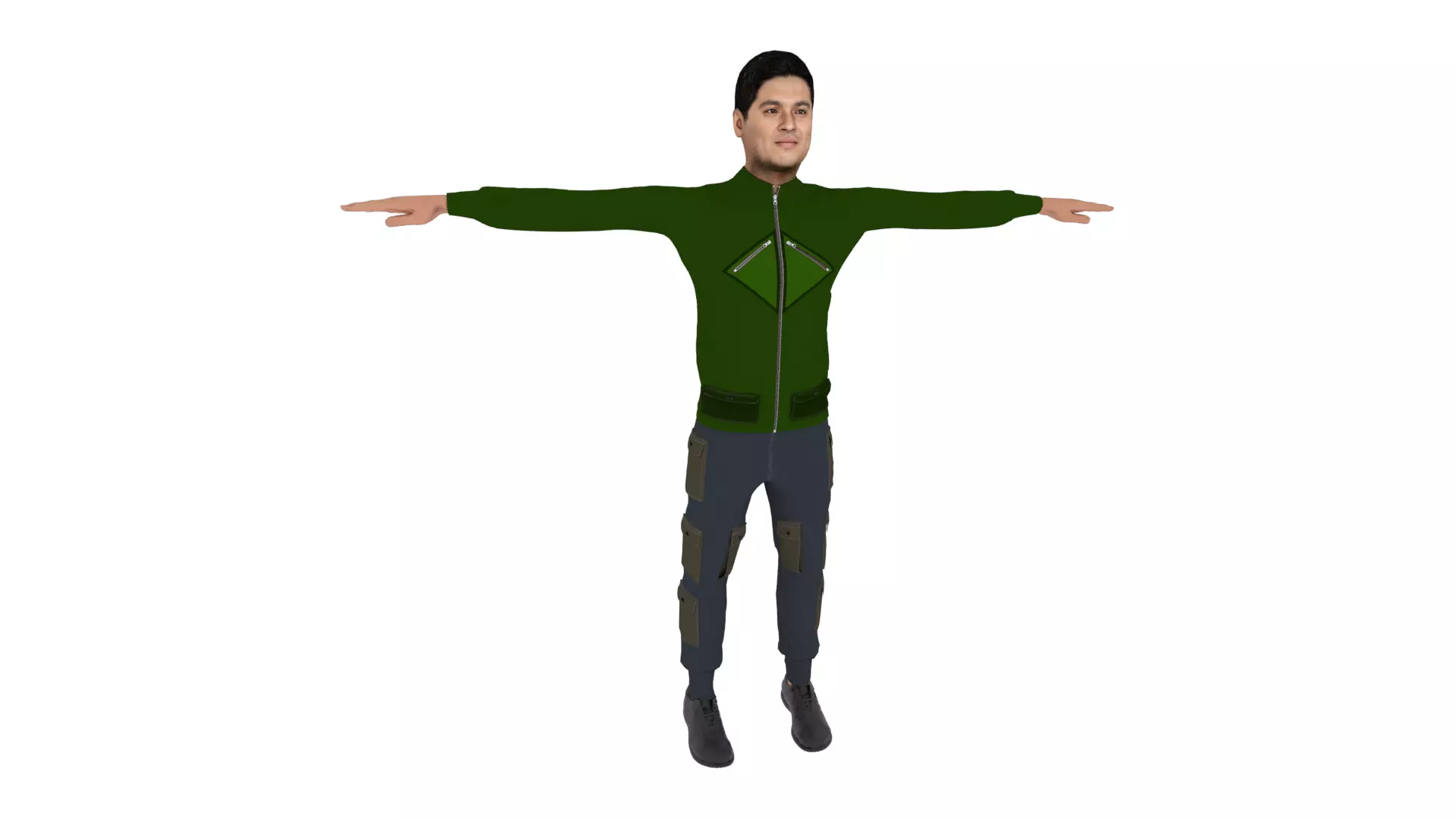 Character Male Low-poly 3D model_0
