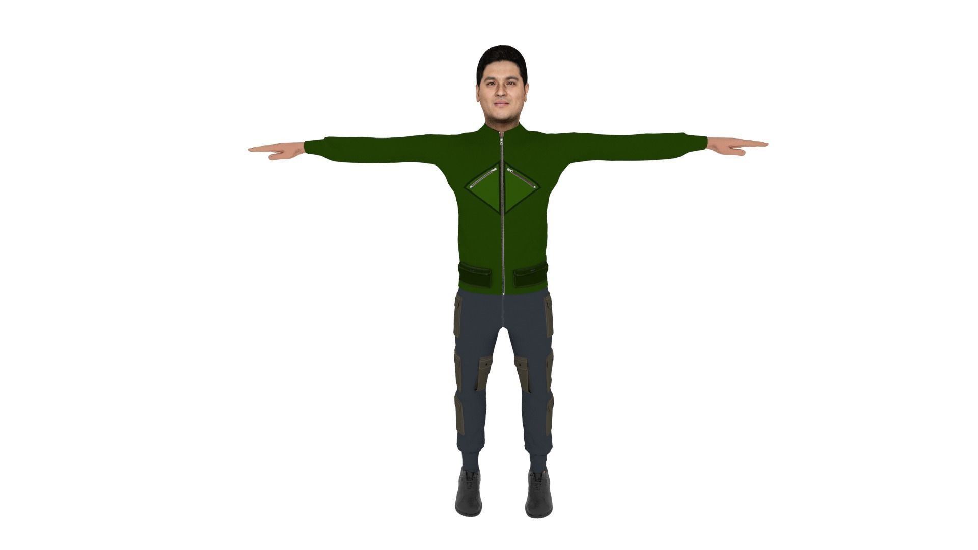 Character Male Low-poly 3D model_1