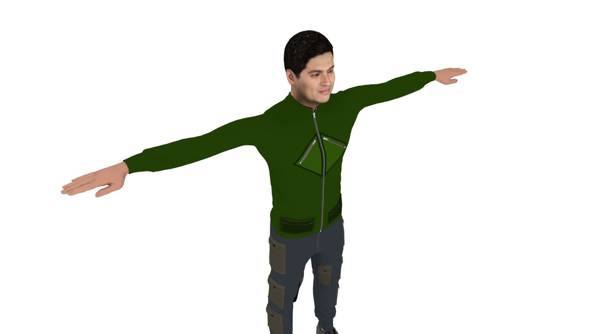 Character Male Low-poly 3D model_5