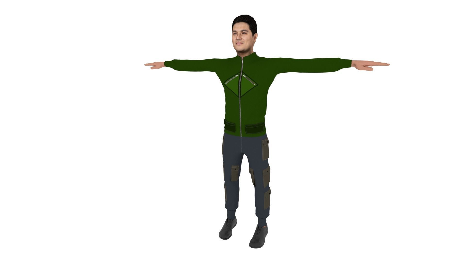 Character Male Low-poly 3D model_2