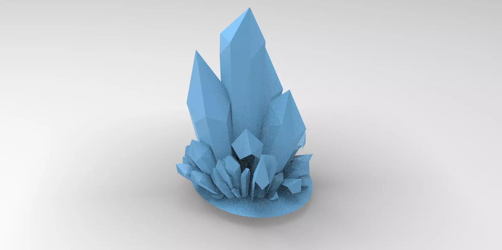 Crystal Lamp sci fi Shard 2 3D model_0
