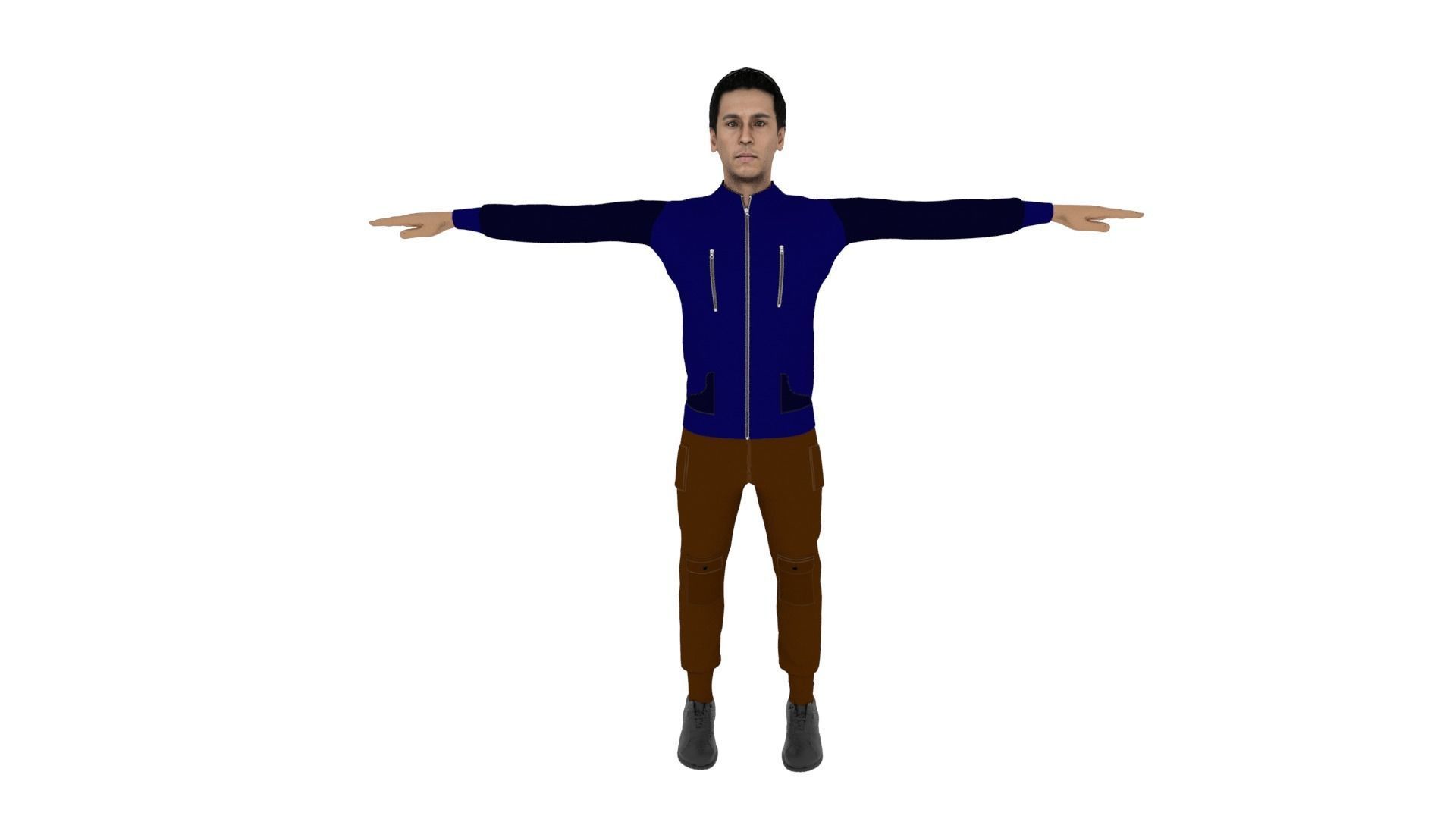 Character Male Low-poly 3D model_1