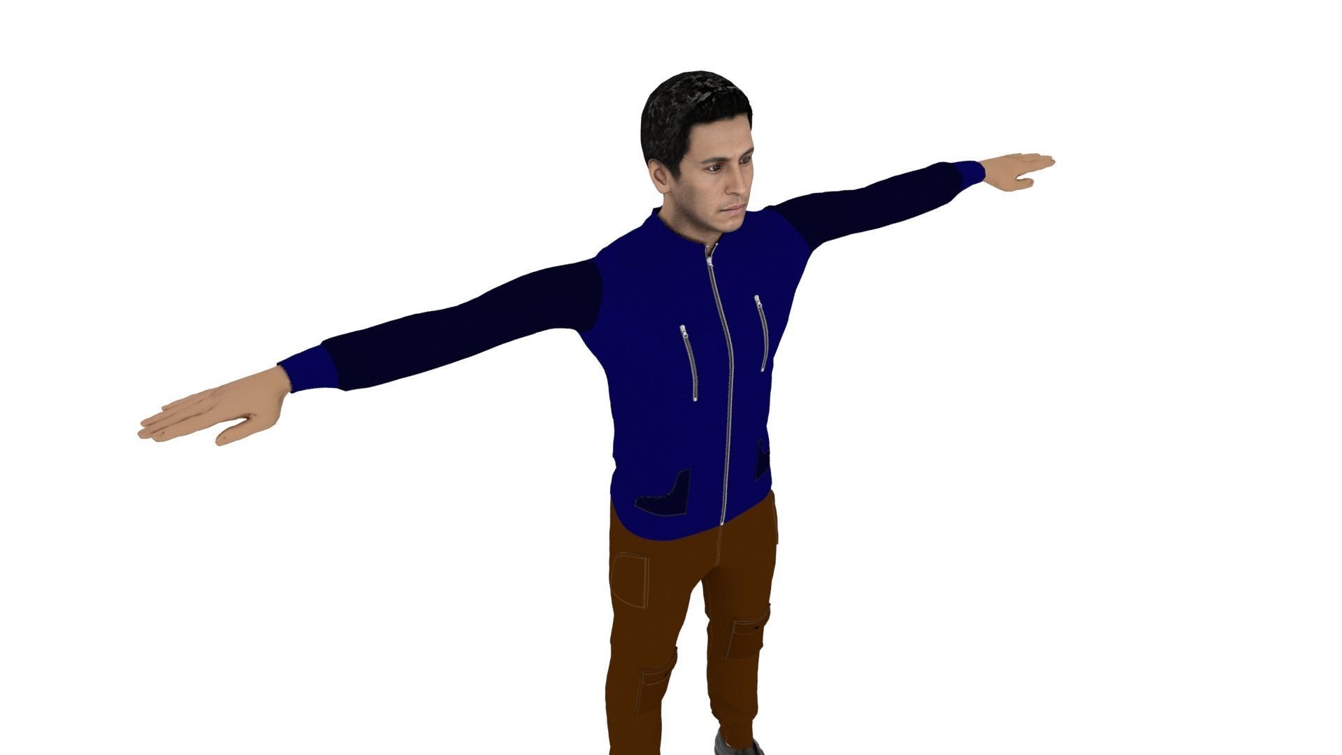 Character Male Low-poly 3D model_5