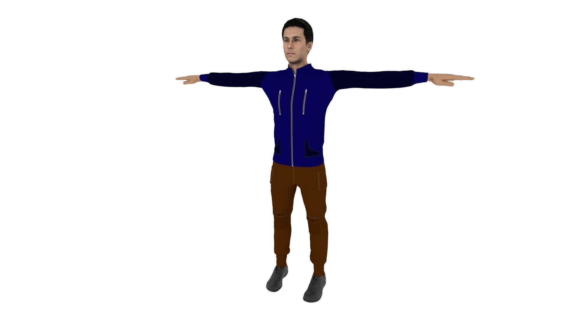 Character Male Low-poly 3D model_2