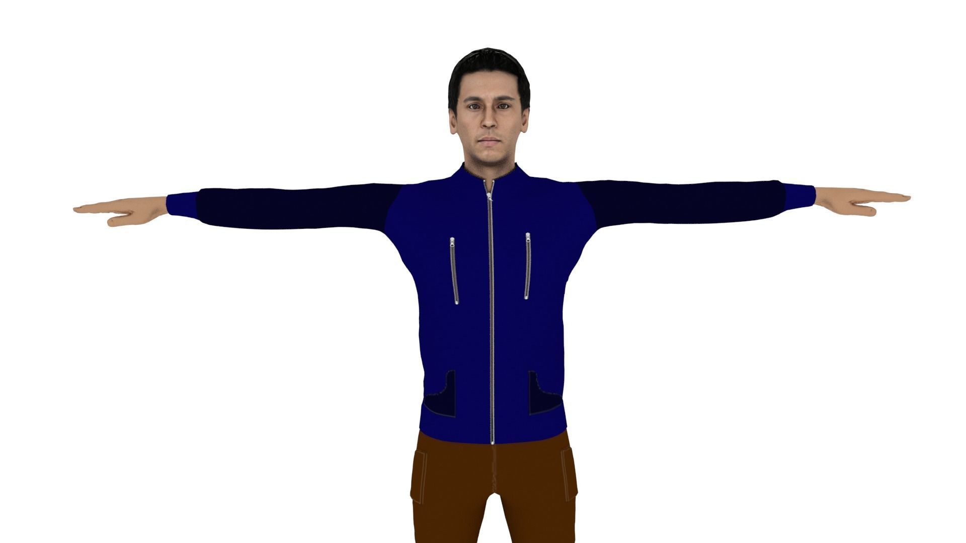 Character Male Low-poly 3D model_3