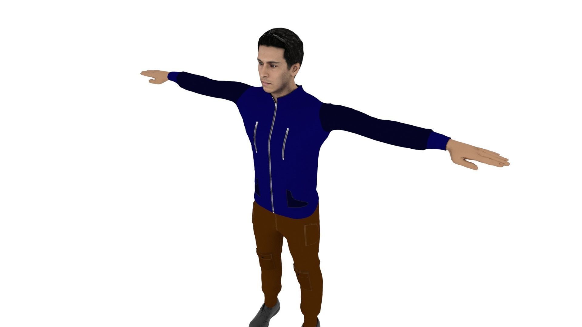 Character Male Low-poly 3D model_4