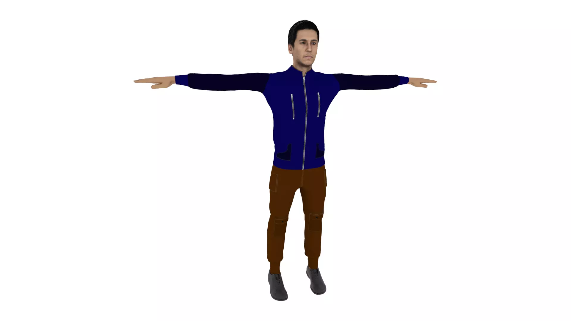 Character Male Low-poly 3D model_0