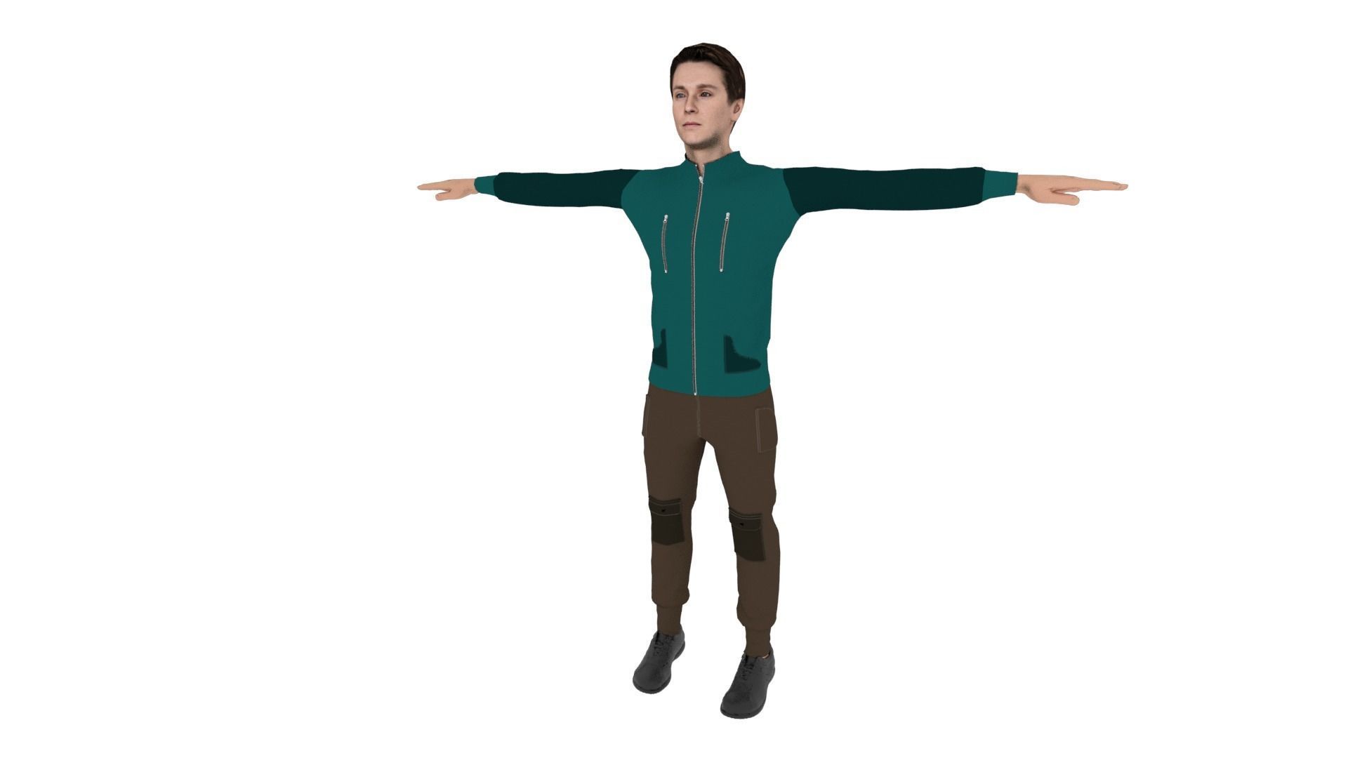 Character Male Low-poly 3D model_2