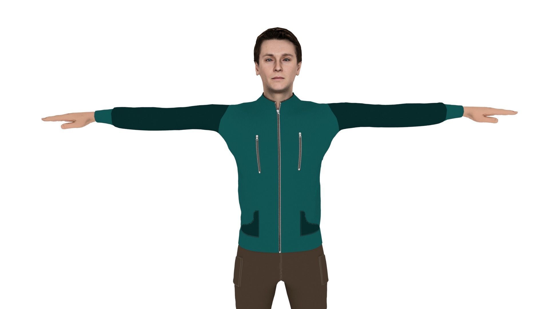 Character Male Low-poly 3D model_3