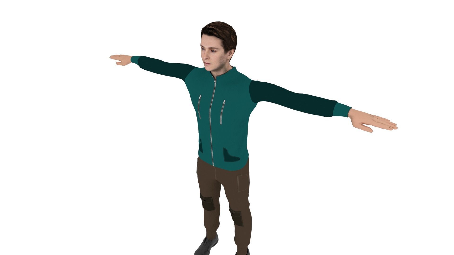 Character Male Low-poly 3D model_4