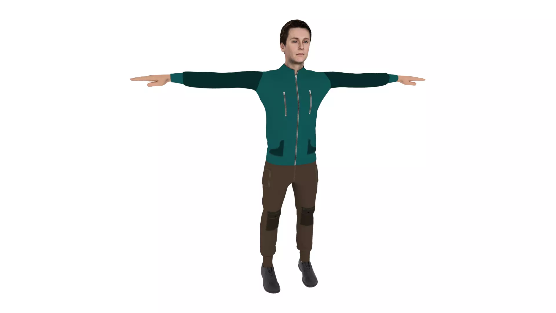 Character Male Low-poly 3D model_0