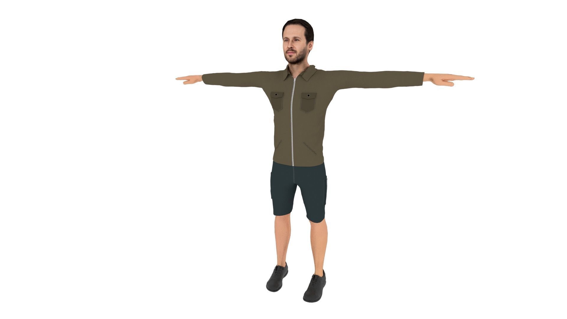 Character Male Low-poly 3D model_2