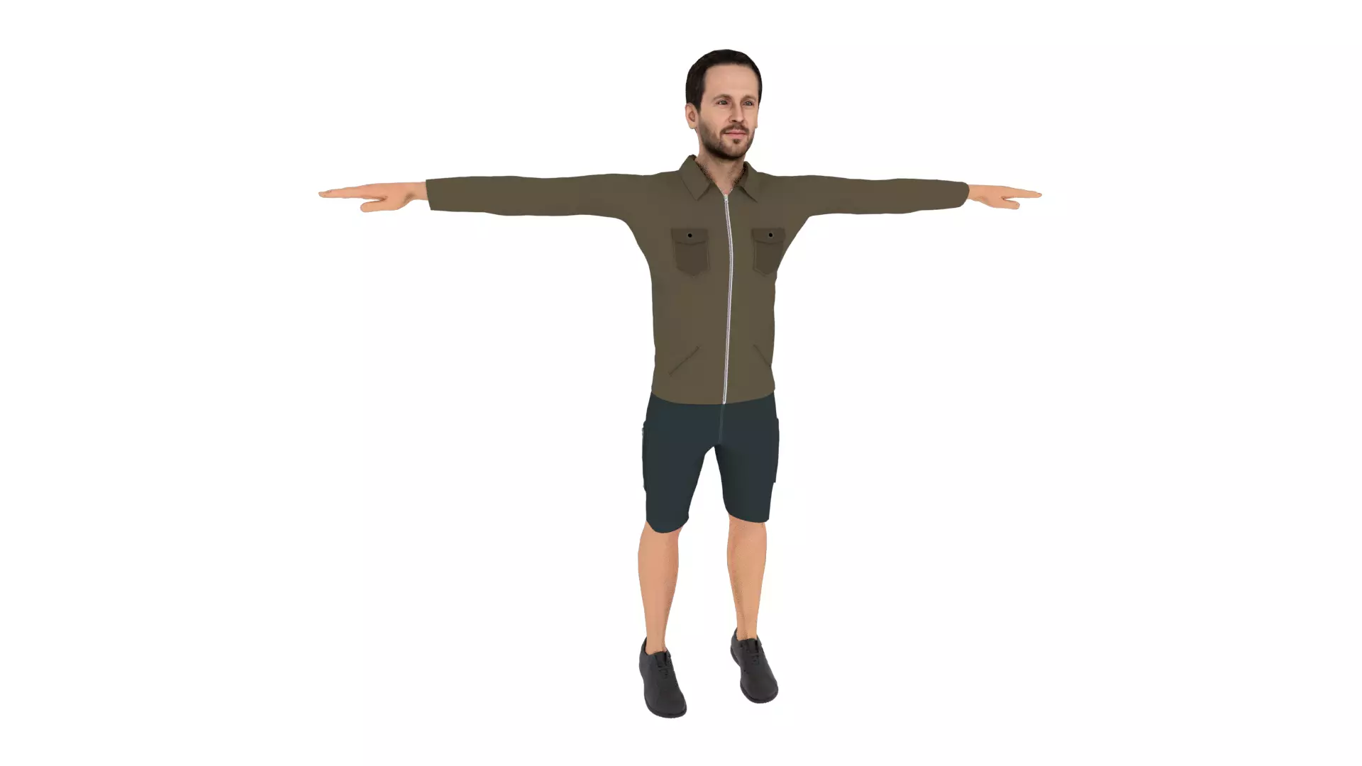 Character Male Low-poly 3D model_0