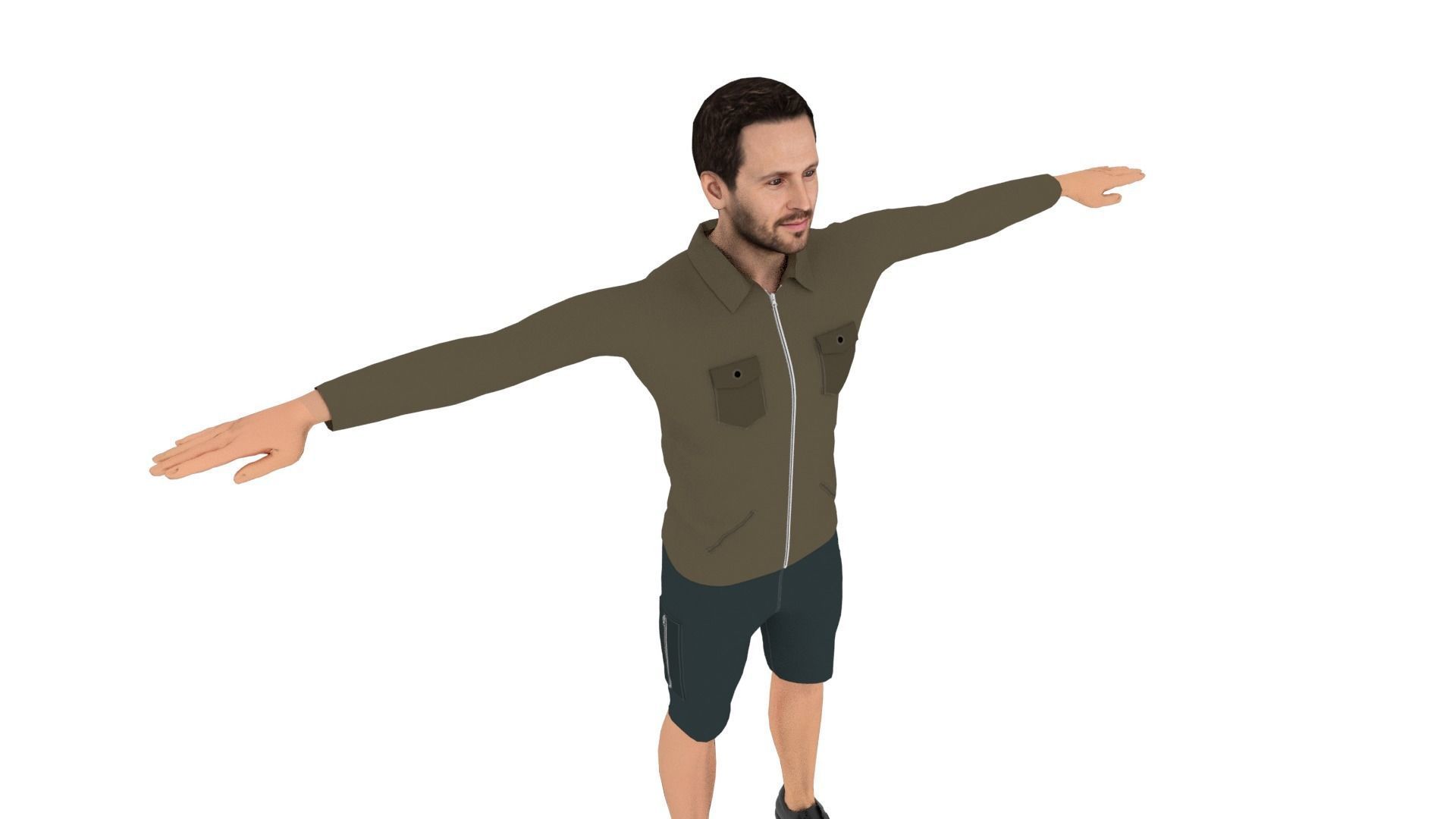 Character Male Low-poly 3D model_5