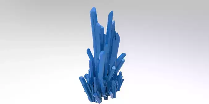 Crystal Lamp sci fi Shard 3 3D model