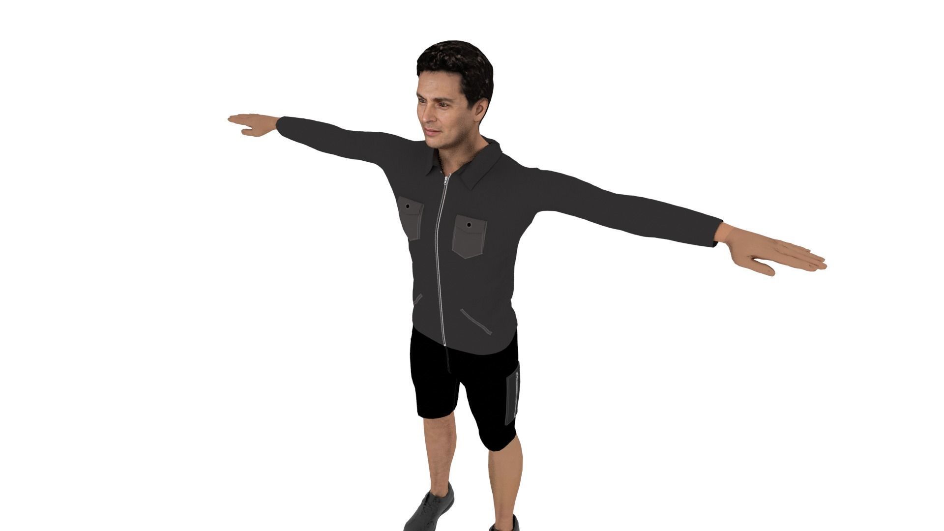 Character Male Low-poly 3D model_4