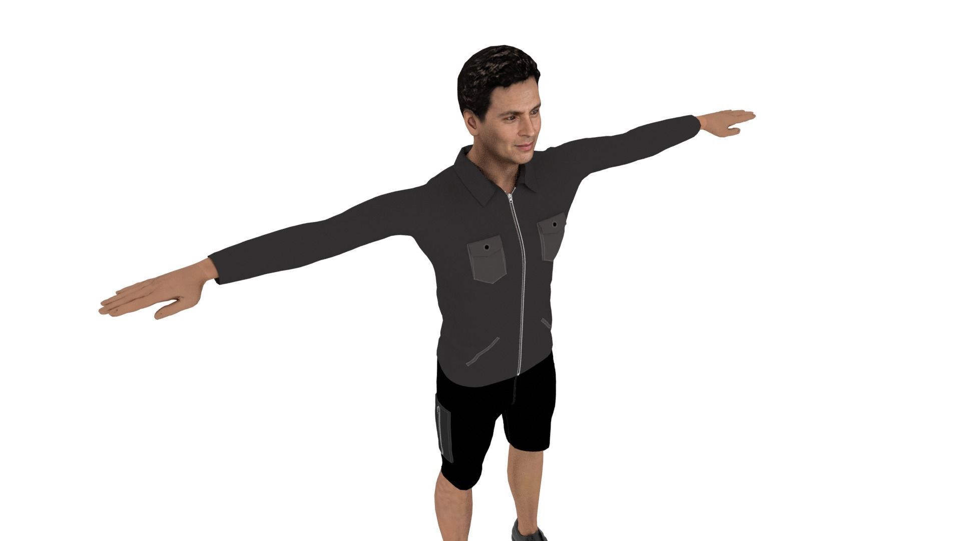 Character Male Low-poly 3D model_5