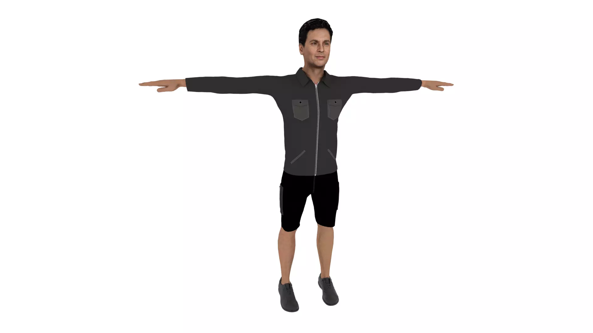 Character Male Low-poly 3D model_0
