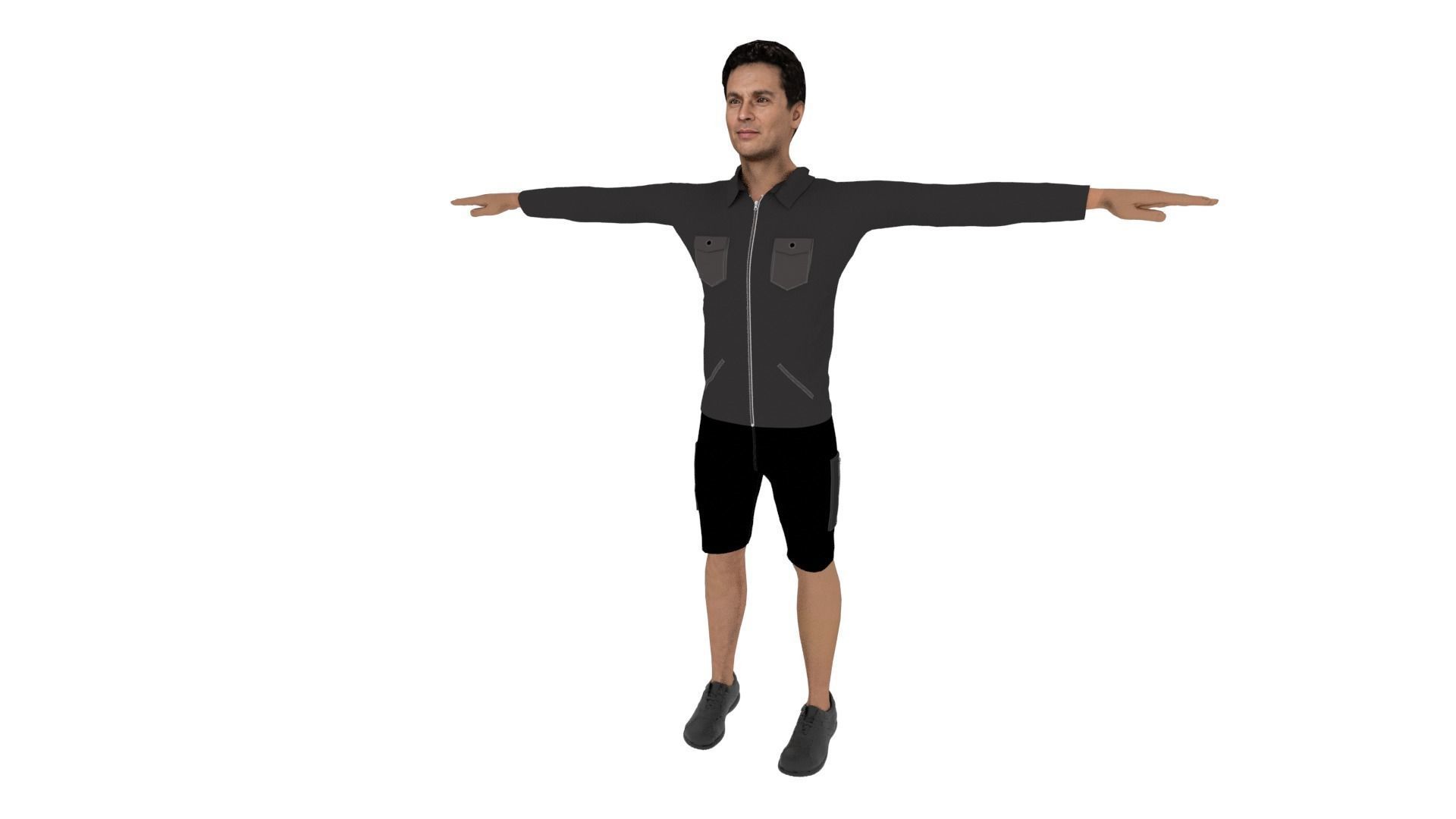 Character Male Low-poly 3D model_2