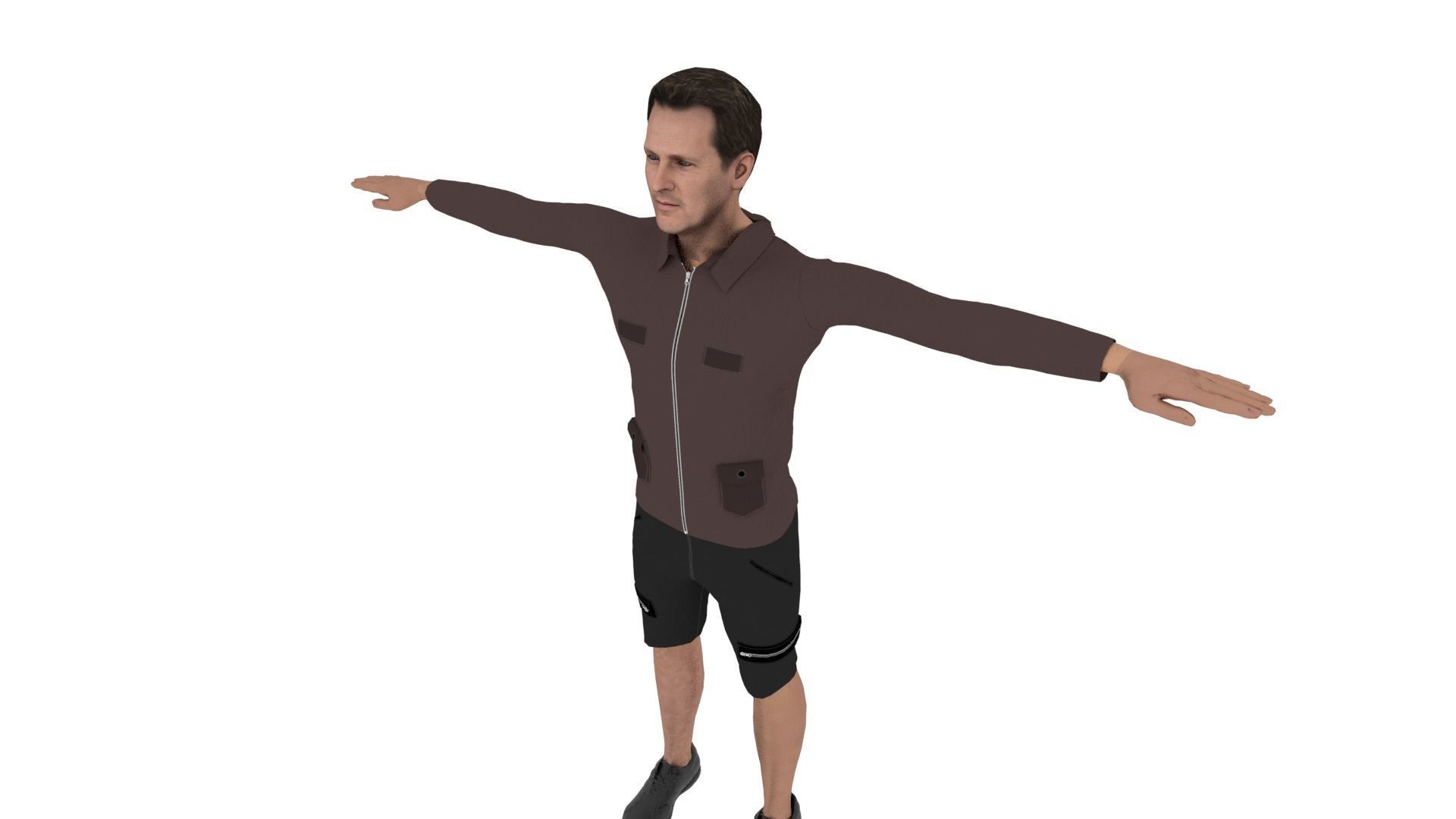 Character Male Low-poly 3D model_4
