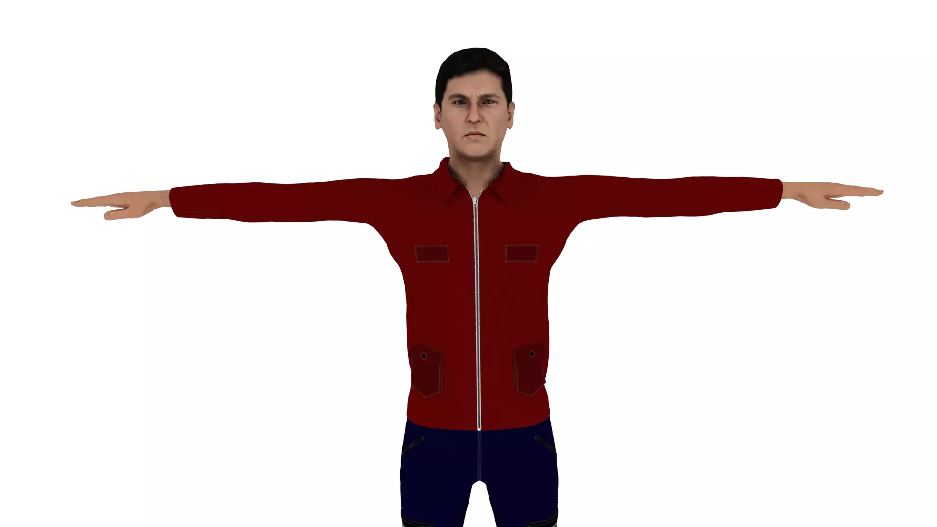 Realistic Character Male Low-poly 3D model_0