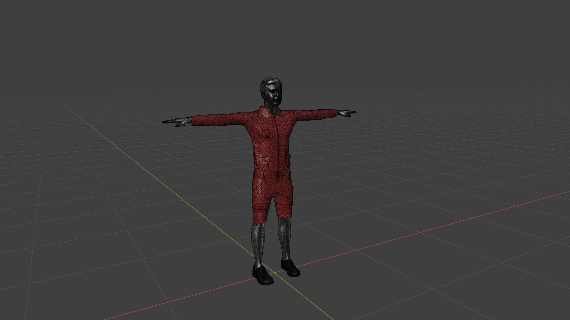 Realistic Character Male Low-poly 3D model_6