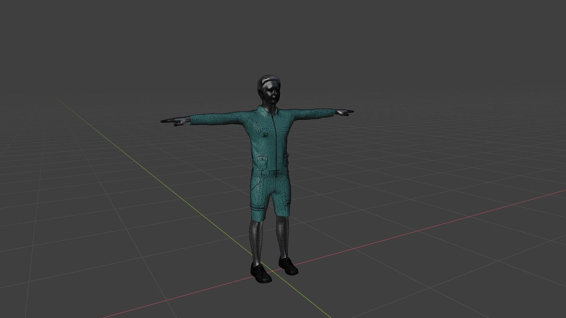 Realistic Character Male Low-poly 3D model_6