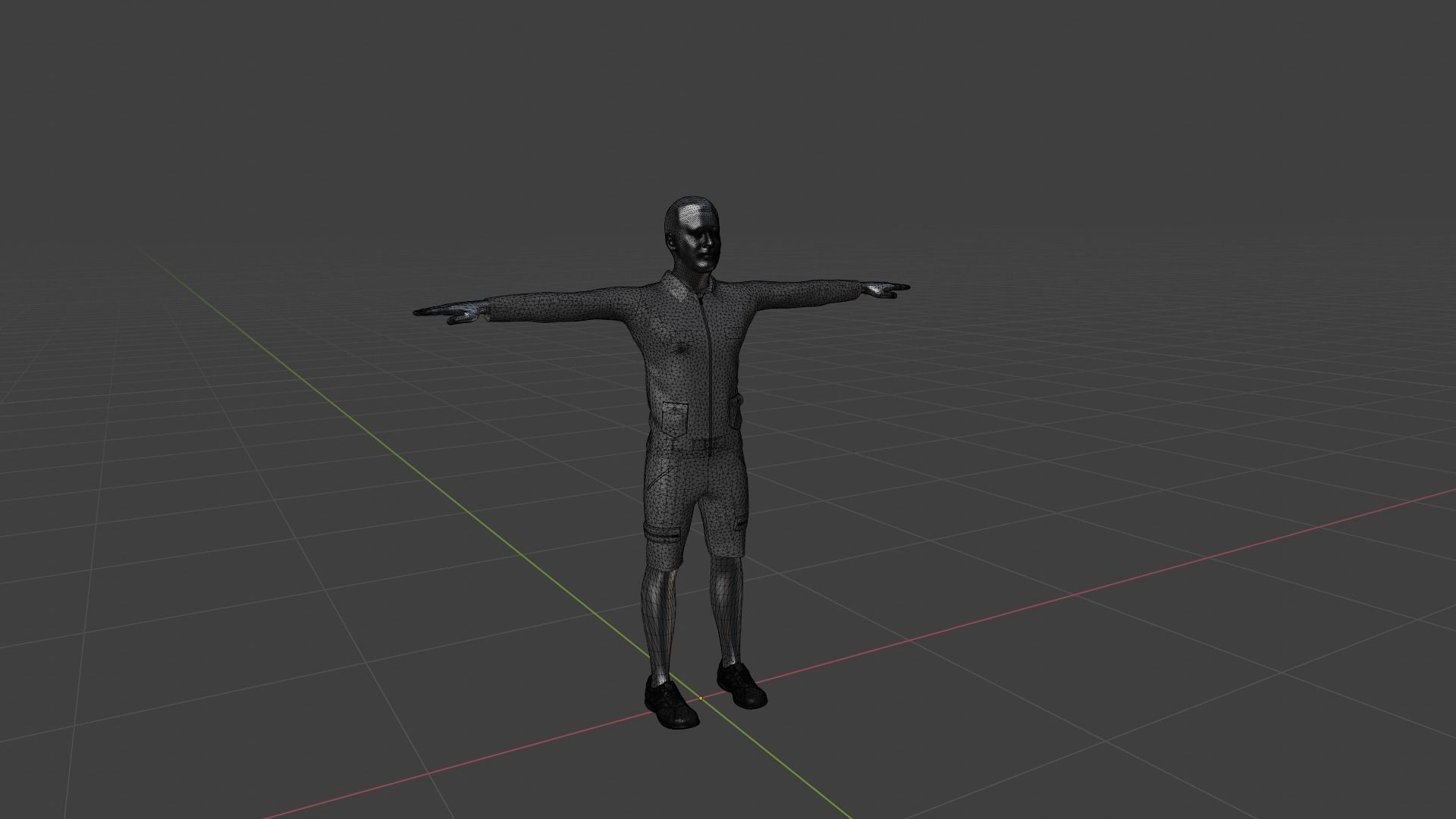 Realistic Character Male Low-poly 3D model_6