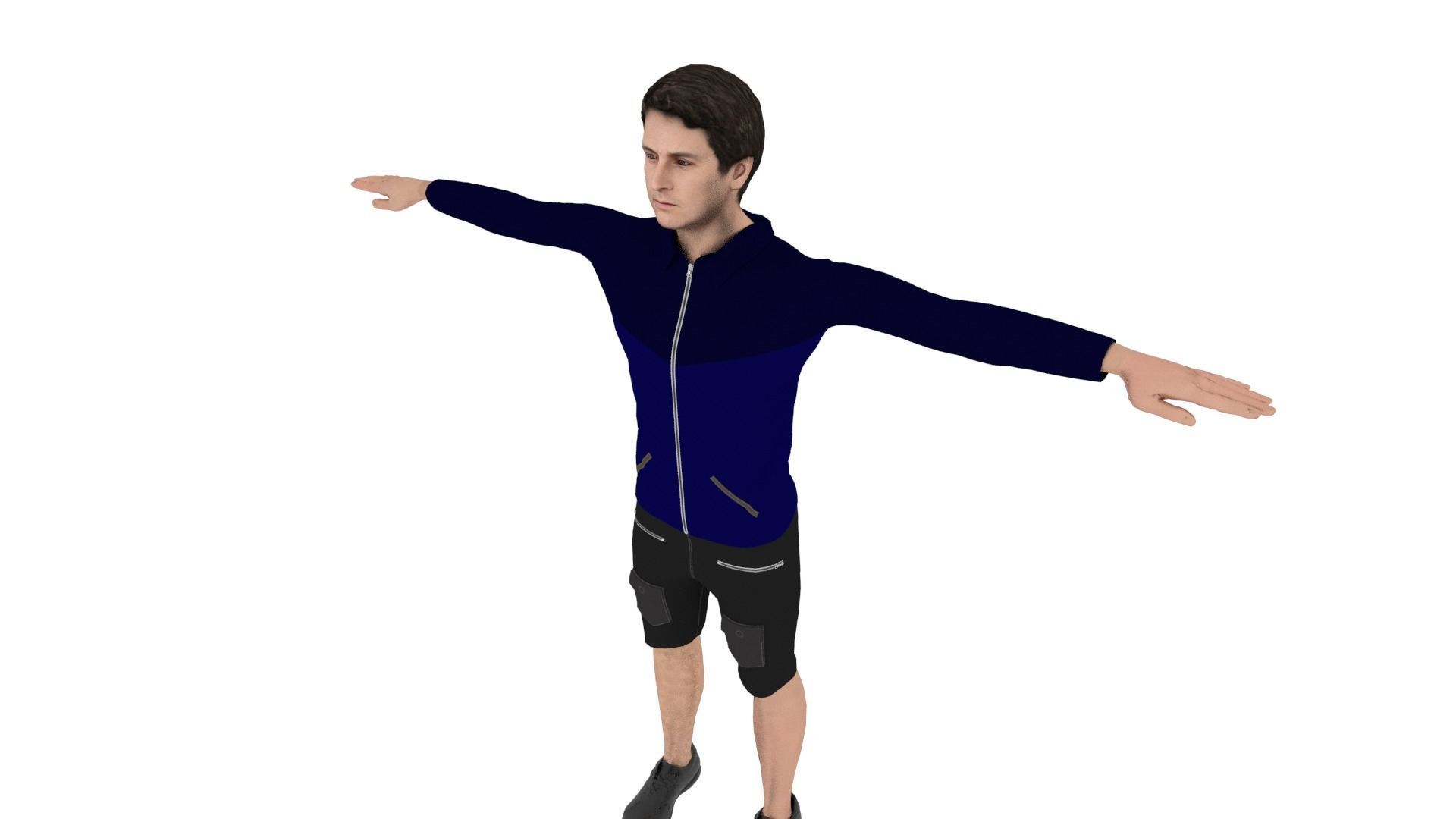Realistic Character Male Low-poly 3D model_3