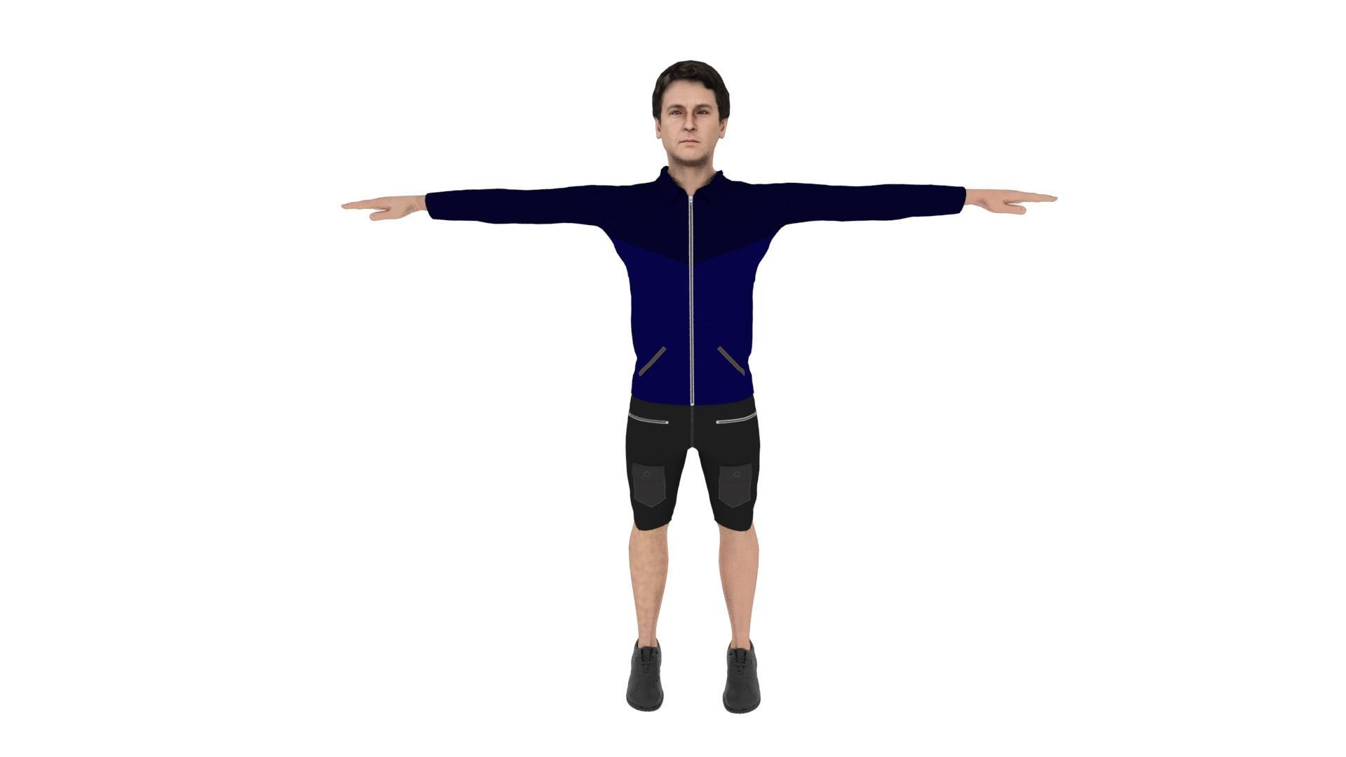 Realistic Character Male Low-poly 3D model_1