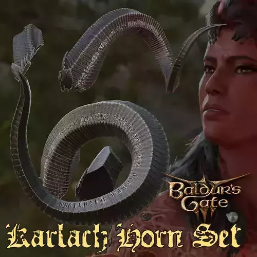 Karlachs Horns Baldurs Gate 3 STL